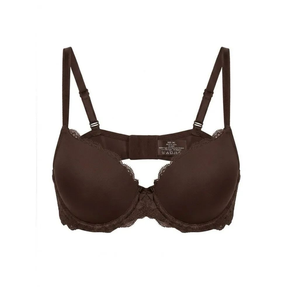 BLACK VICTORIAS SECRET ANGELS LINED DEMI 32D